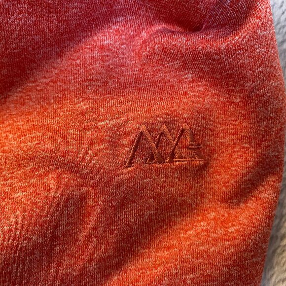 Matte Grey Mens Quarter-Zip Pullover Sweatshirt Large Red - Picture 6 of 8